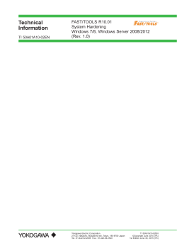 TI 50A01A10-02EN - Yokogawa Electric Corporation