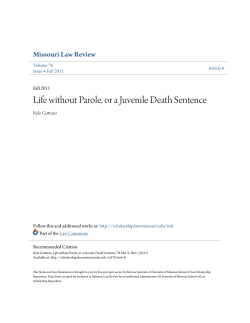 Life without Parole, or a Juvenile Death Sentence