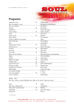 Programm - SOUL KITCHEN-Band
