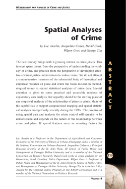 Spatial Analyses of Crime