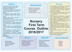 Nursery First Term Course Outline 2016/2017