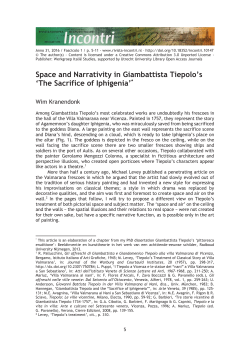 Space and Narrativity in Giambattista Tiepolo`s