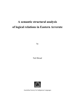 A semantic structural analysis of logical relations in Eastern