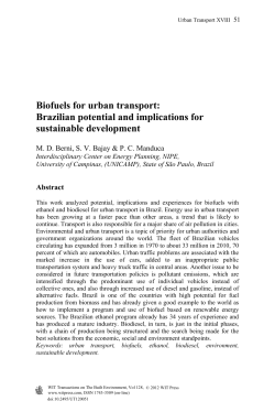 Biofuels for urban transport: ions for Brazilian potential