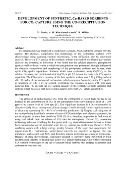 Development of synthetic, Ca-based sorbents for CO2 capture using