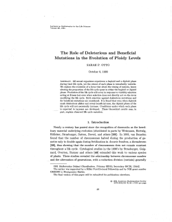 The Role of Deleterious and Beneficial Mutations in