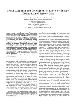 Sensor Adaptation and Development in Robots by