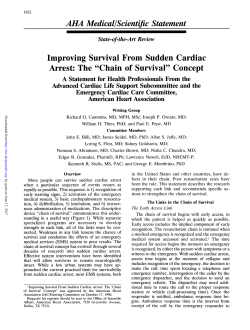 AIL4 Medical/Scientific Statement Improving Survival From Sudden