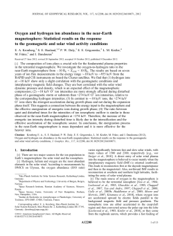 Oxygen and hydrogen ion abundance in the nearEarth - ipy