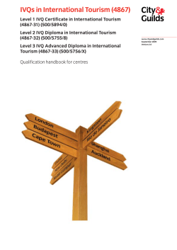 IVQs in International Tourism (4867)