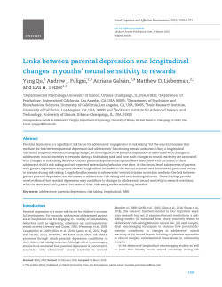 Links between parental depression and