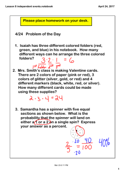 Lesson 8 independent events.notebook