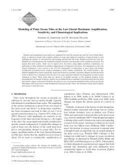 Griffiths, S.D. and Peltier, W.R, Modeling of global ocean tides at