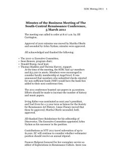 Minutes - South-Central Renaissance Conference