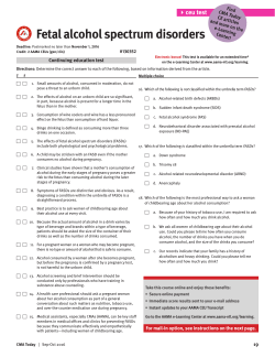 Fetal alcohol spectrum disorders - American Association of Medical