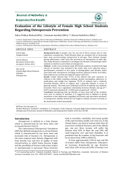 - Journal of Midwifery and Reproductive Health