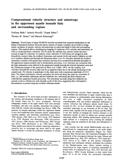 Compressional velocity structure and anisotropy in the uppermost