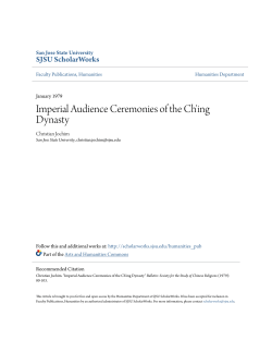Imperial Audience Ceremonies of the Ch`ing Dynasty