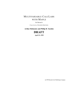 Multivariable CalcLabs with Maple for Stewart`s