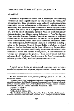 International Norms in Constitutional Law