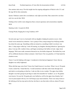 One sentence take-away: Provide insight into the ongoing