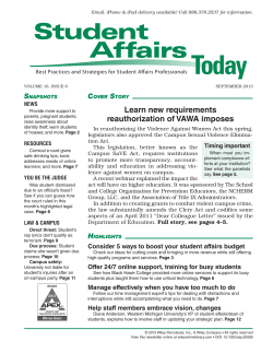 Learn new requirements reauthorization of VAWA imposes