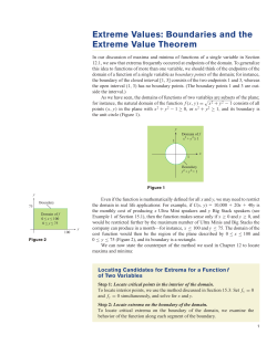 Extreme Values: Boundaries and the Extreme Value