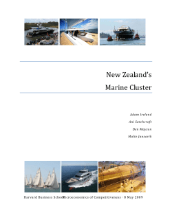 New Zealand`s Marine Cluster - Institute For Strategy And