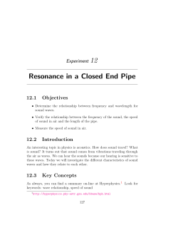 Sound/Resonance in a pipe