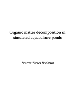Organic matter decomposition in simulated aquaculture ponds