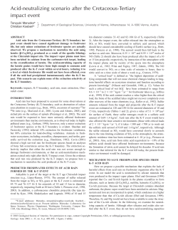 Acid-neutralizing scenario after the Cretaceous