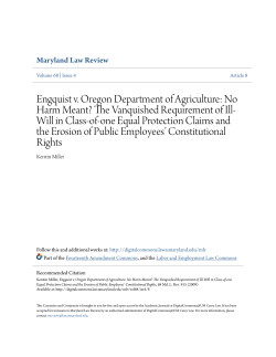 Engquist v. Oregon Department of Agriculture