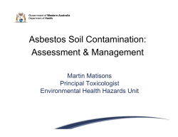 Asbestos Soil Contamination