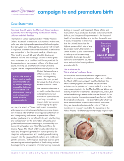 campaign to end premature birth