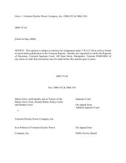Grice v. Vermont Electric Power Company, Inc.