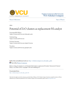 Potential of ZrO clusters as replacement Pd catalyst