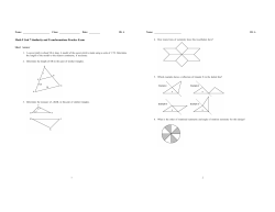 Unit 7 Similarity and Transformations Practice Test