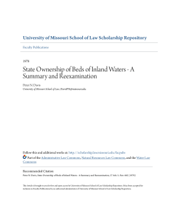 State Ownership of Beds of Inland Waters