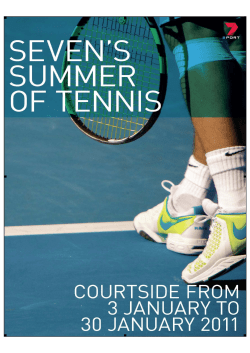 Seven - AO Tennis 2011 media kit