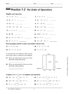 Practice 1: Order of Operations