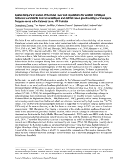 Spatial-temporal evolution of the Indus River and