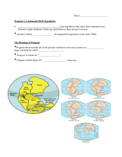 Name Wegener`s Continental Drift Hypothesis is the hypothesis t