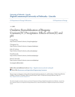 Precipitates: Effects of Iron(II) and pH