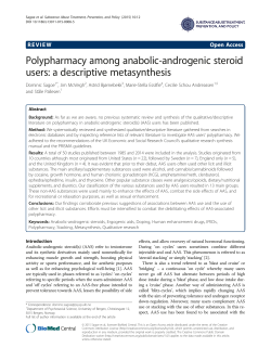 Polypharmacy among anabolic-androgenic steroid users: a