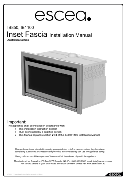 Inset (Rado) Fascia Istallation