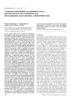 Cytogenetic abnormalities of unfertilized oocytes generated from in
