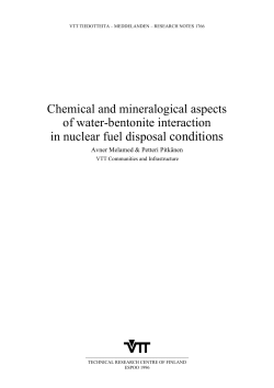 Chemical and mineralogical aspects of water-bentonite