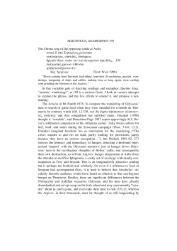 AESCHYLUS, AGAMEMNON 195 The Chorus sing of