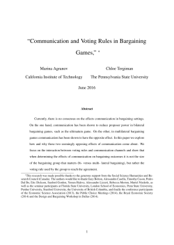 Communication and Voting Rules in Bargaining Games