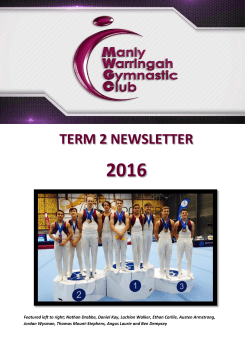 term 2 newsletter - Manly Warringah Gymnastics Club